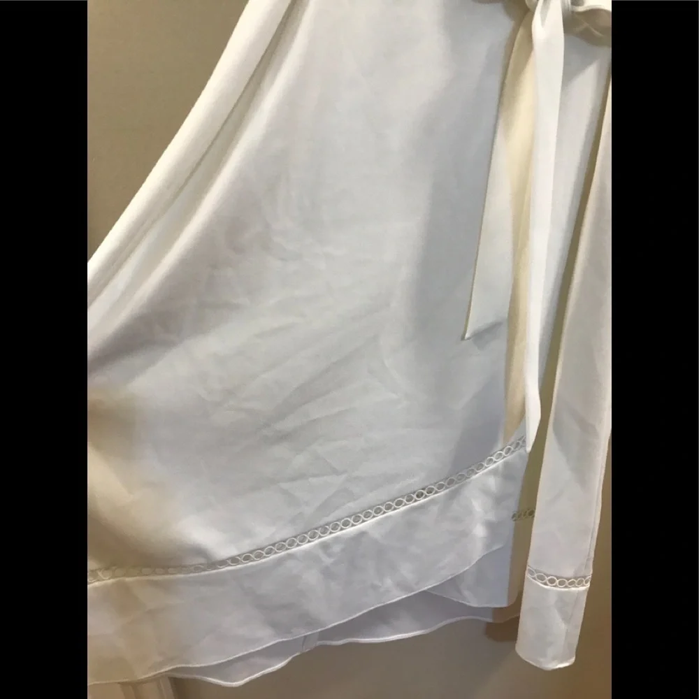 DKNY Illusion-Inset Midi White Dress 16 - Picture 8 of 16